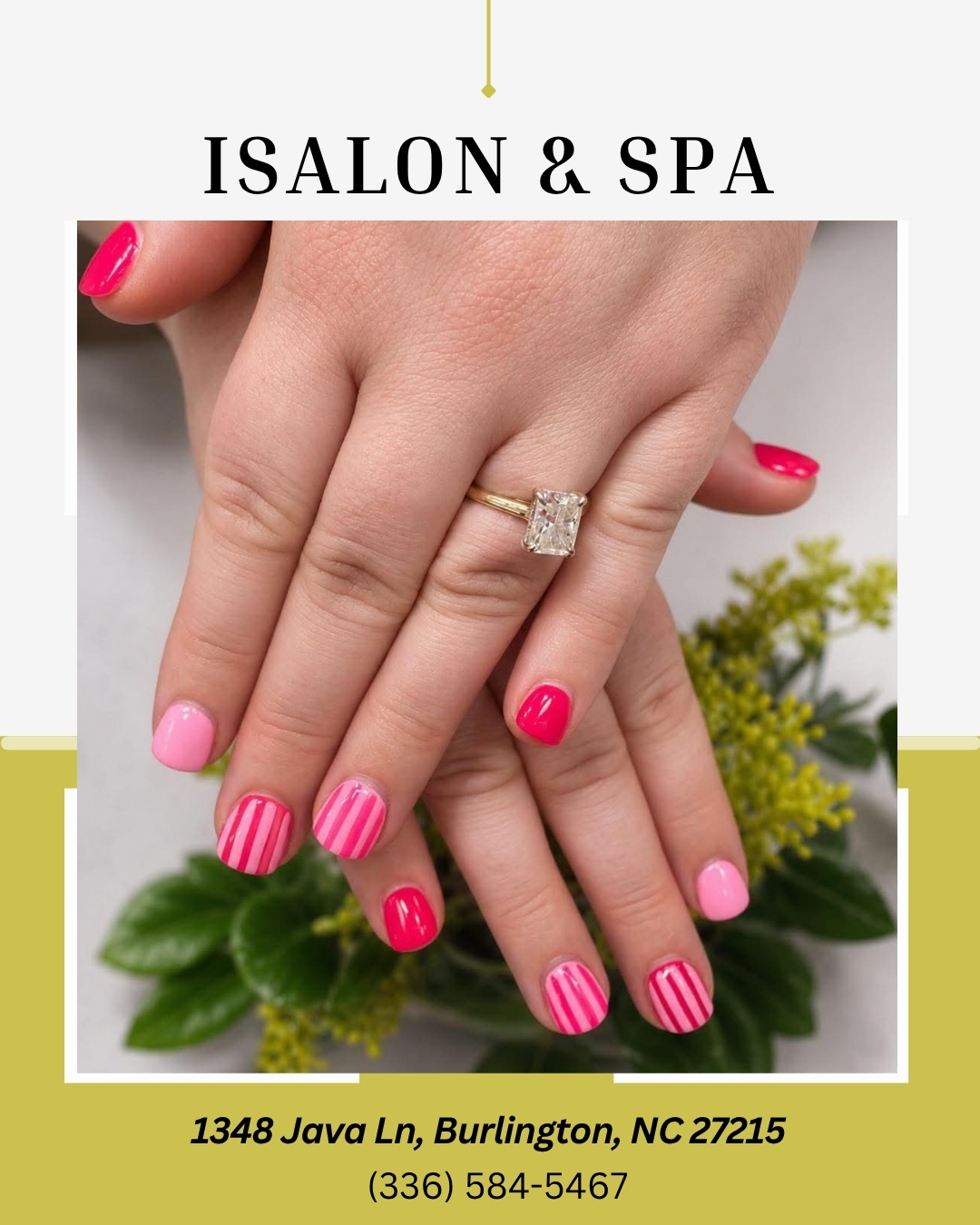 iSalon & Spa nail work in Burlington, North Carolina